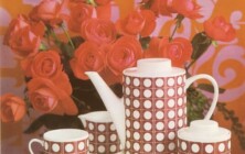 Kaffeeservice "Hamburg"
Firma: Melitta, Varel
Entwurf: Jupp Ernst
ab 1963 verkauft
Dekor: Domino purpur