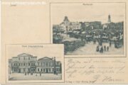 Das Hotel Erbgrossherzog und der Marktplatz um 1905.