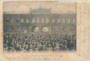 Diese Karte wurde am 13.06.1900 gestempelt, es zeigt die Werftarbeiter in Wilhelmshaven.