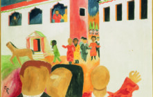 Russisches Dorf mit Synagoge, 1920, Privatbesitz