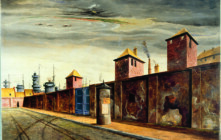 Werftmauer in Wilhelmshaven, 1937, Slg. C.H