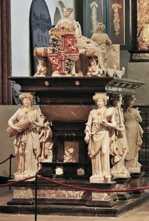 Das Grabmal Friedrich I. im Dom zu Schleswig.