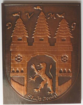 Kupferrelief des Wappens der Stadt Jever von Günter Gentsch; Schlossmuseum Jever.