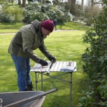 Abb. 02 „Putzen“ des Bohrkerns