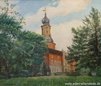 Abb. 3, A. Eden, Schloss Jever im Sommer, 1930er Jahre, 55,3x65,2 cm, Öl auf Leinwand, Privatbesitz
