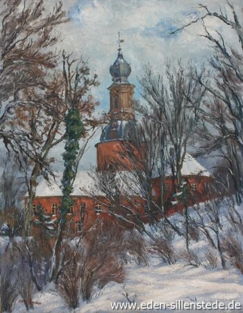 Abb. 4, A. Eden, Schloss im Winter, um 1950, 48x62 cm, Öl auf Leinwand, Privatbesitz