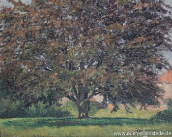 Abb. 7, A. Eden, Blutbuche im Schlosspark, 1930er Jahre, 41x32 cm, Öl auf Holz, Sammlung Schlossmuseum Jever